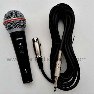 Microphone Unidirectionnel avec câble prise XLR et fiche1/4'' (6.5mm)